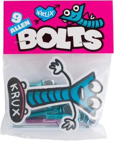 أجهزة لوح التزلج Krux Krome Allen أزرق/وردي مقاس 1 بوصة صواميل ومسامير تثبيت in Kuwait