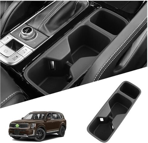 حامل أكواب وحدة التحكم المركزية Ruiya 2026 Palisade، لملحقات Hyundai Palisade لعام 2026 من مادة السيليكون وبطانة كوستر متوافقة مع 2026 Hyundai Palisade Calligraphy/SEL/Limited/XRT Pro in Saudi Arabia