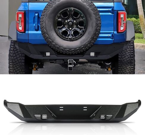 المصد الأمامي للطرق الوعرة متوافق مع Ford Bronco 2021 2022 2023 2024 2025 (ليس لرياضة برونكو) مصد فولاذي مع 4 مصابيح و4 فتحات استشعار in Kuwait