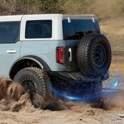 المصد الأمامي للطرق الوعرة متوافق مع Ford Bronco 2021 2022 2023 2024 2025 (ليس لرياضة برونكو) مصد فولاذي مع 4 مصابيح و4 فتحات استشعار in Kuwait