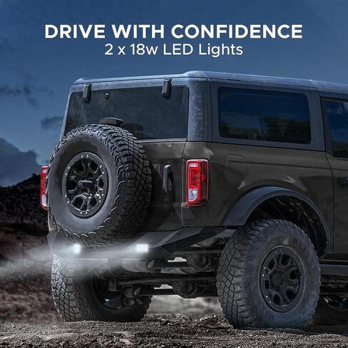 المصد الأمامي للطرق الوعرة متوافق مع Ford Bronco 2021 2022 2023 2024 2025 (ليس لرياضة برونكو) مصد فولاذي مع 4 مصابيح و4 فتحات استشعار in Kuwait