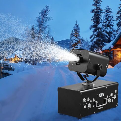 VEVOR Snow Machine, 800W Handheld/Hanging Snow Maker, Portable Wireless Remote Snowmaking machine with 1L Tank & Handle, Outdoor & Indoor Snowflake Maker for Christmas Party Stage Effect in Kuwait
