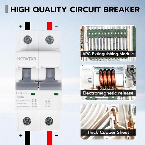 63 AMP لوحة شمسية مفتاح فصل ، 1000 VDC قاطع الدائرة الشمسية مع كابل PV ، IP65 فصل مربع في الهواء الطلق لألواح الطاقة الشمسية in Kuwait