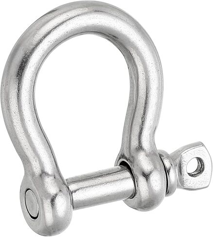 Screw Pin Shackle 10mm 3/8" 1146lb, 316 Stainless Steel Forged Bow Shackle Marine Grade for Chains Wire Rope Outdoor, Silver in Saudi Arabia