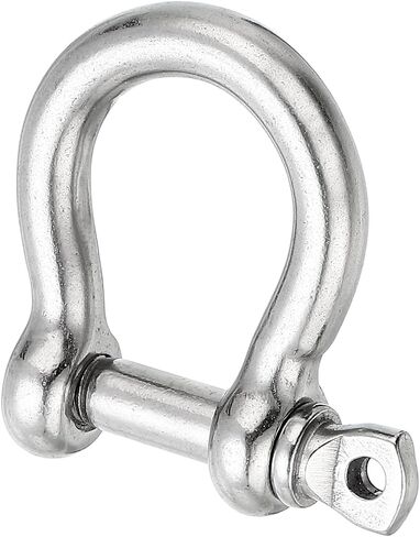 Screw Pin Shackle 10mm 3/8" 1146lb, 316 Stainless Steel Forged Bow Shackle Marine Grade for Chains Wire Rope Outdoor, Silver in Saudi Arabia