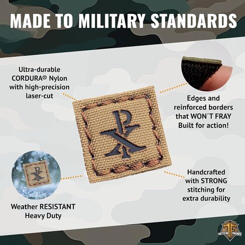 Mini Chi Rho Christamogram رمز يسوع المسيح (Multicam on Black) Cat Eye Patch متوافق مع Velcro ، بقع معنوية بالليزر للحقائب ، بقع للقبعات ، بقع صفيحة الصفيحة in Kuwait