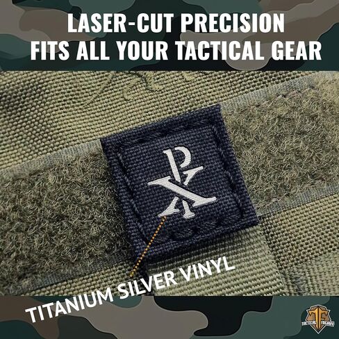 Mini Chi Rho Christogram Symbol Jesus Christ (Multicam on Black) Cat Eye Patch Compatible with Velcro, Morale Laser-Cut Patches for Backpacks, Patches for Caps, Plate-Carrier Patches in Saudi Arabia