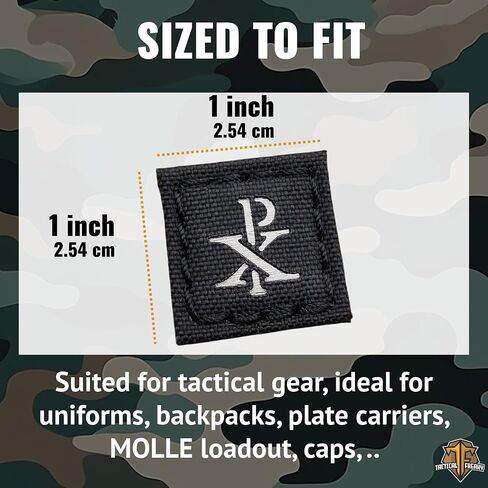 Mini Chi Rho Christogram Symbol Jesus Christ (Multicam on Black) Cat Eye Patch Compatible with Velcro, Morale Laser-Cut Patches for Backpacks, Patches for Caps, Plate-Carrier Patches in Saudi Arabia