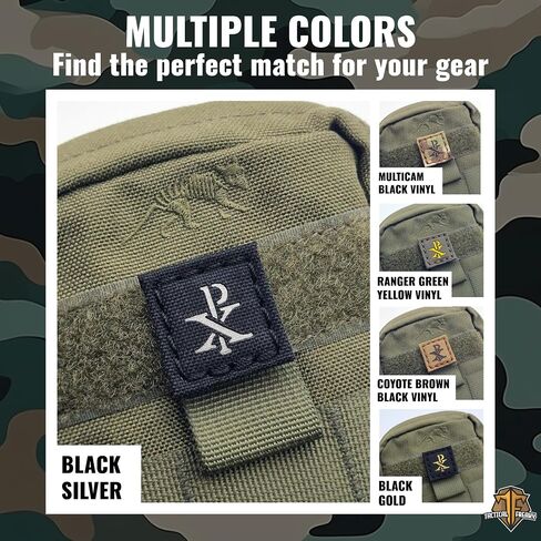 Mini Chi Rho Christogram Symbol Jesus Christ (Multicam on Black) Cat Eye Patch Compatible with Velcro, Morale Laser-Cut Patches for Backpacks, Patches for Caps, Plate-Carrier Patches in Saudi Arabia
