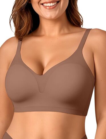 Oeak Womens مريحة حمالة صدرية الدفع Up Bras الدعم اللاسلكي رفع Brassiere v الرقبة تغطية كاملة كل يوم in Saudi Arabia