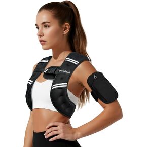سترة مرجحة للمرأة رجل 5 رطل/6 رطل/8 رطل/12 رطل/15 رطل/20 رطل/25 رطل/30 رطل سترة مرجحة للمشي ، سترة وزن تدريب القوة مع حقيبة هاتف قابلة للشفاء قابلة للضبط للتشغيل in Saudi Arabia