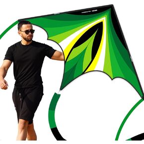 Doinfly- Super Barge Rainbow Delta Kite ، متينة وسهلة للغاية للطيران والمستقرة وسهلة التجميع ، طائرة طائرة طائرة شاطئية ذات خط واحد مع ألعاب وأنشطة في الهواء الطلق. (Delta Rainbow Pro Kite) in Kuwait