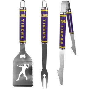 Siskiyou Sports NCAA LSU Tigers 3 pc Steel BBQ Tool Set, One Size, Team Colors in Saudi Arabia