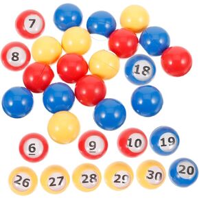 Vaguelly 30pcs Strong Plastic Bingo Balls Raffle Lottery Balls Large Numbered Game for Events Celebrations in Kuwait