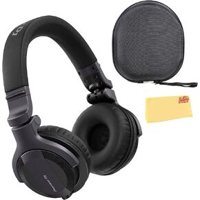 Pioneer DJ HDJ-CX Professional On-Ear DJ Headphones - Black Bundle with Case, Stand, and Austin Bazaar Polishing Cloth in Kuwait