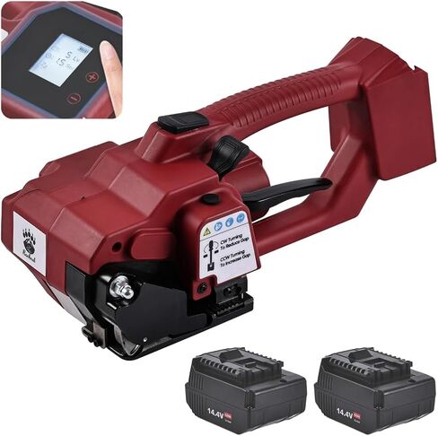 Electric Strapping Machine – 4,500N Tensioner, LCD Display, 4,000mAh Battery, Automatic Portable Banding Tool Kit for 1/2–5/8" PET/PP Straps, Pallet & Box Packaging in Kuwait