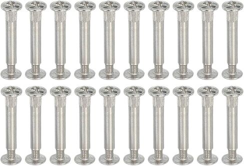PATIKIL Binding Screw Posts, 20 Set Screw Posts Fit for 3/16"(5mm) Hole Dia Female M5 x 20mm Carbon Steel Binding Bolts Nut for Leather Scrapbook DIY in Saudi Arabia