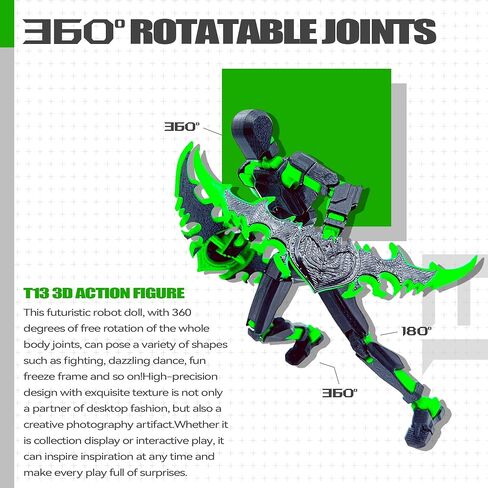 (الانتهاء من التجميع) مجموعة أرقام الإجراء T13 ، ألعاب ثلاثية الأبعاد Robo 13 Figure ، Dummy 13 Titan 13 Action Figure (Black + Orange) in Saudi Arabia