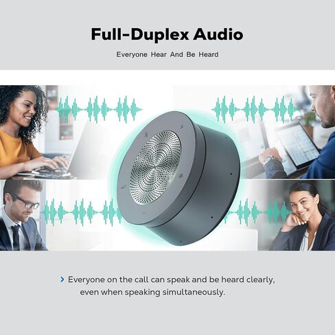 BM35 Wireless Bluetooth Microphone Conference Speakerphone ، 360 ° Pickup Omnidirectional Sound Pickup 20ft RADIUS 8-ARRAY ARRAY ، AI LOVENTING NFC اتصال سريع لاسلكي ، in Saudi Arabia