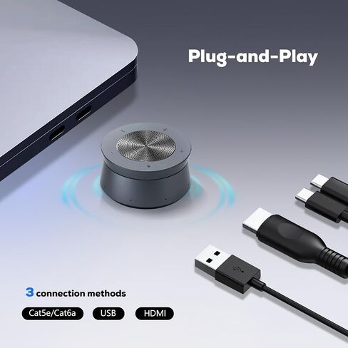BM35 Wireless Bluetooth Microphone Conference Speakerphone ، 360 ° Pickup Omnidirectional Sound Pickup 20ft RADIUS 8-ARRAY ARRAY ، AI LOVENTING NFC اتصال سريع لاسلكي ، in Saudi Arabia