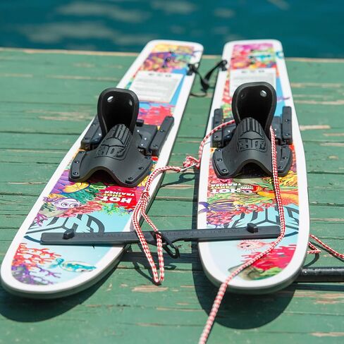 HO Sports Hot Shot Kids Water Ski Trainers with Bar & Rope - Ultimate Training Water Skis System, 48", Youth and Kids up to 70 lbs in Saudi Arabia