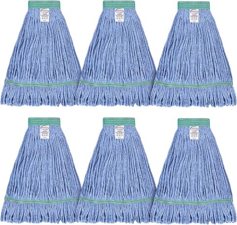 ONESIMUS 16oz Pack of 3 Heavy Duty Cotton Looped End Mop Head Replacements, String Mop Head for Commercial&Residential Floor Cleaning, Industrial Wet Mop Head Refills - Blue Washable&Reusable Mop in Saudi Arabia