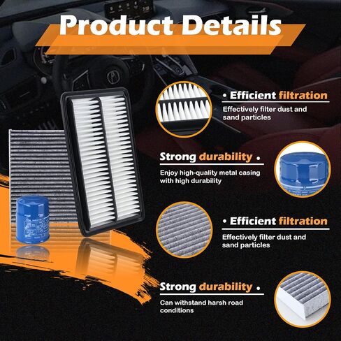 CA11399 Engine Air Filter & CF10134 Cabin Air Filter Fit for 2014-2015 2017-2022 Honda Accord L4 2.0L Hybrid in Saudi Arabia