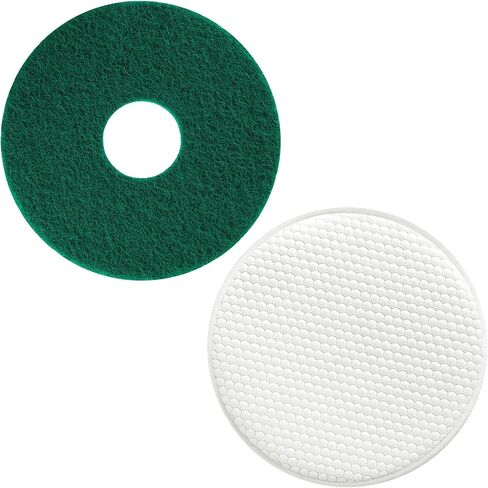 12" Floor Machine Pads Compatible with Oreck Commercial 550MC Orbiter Scrubber Machine, Microfiber Carpet Bonnet, Floor Buffer Pad for Deep Cleaning Tile(3 Pack,Stripper & Bonnet & Buffer) in Saudi Arabia
