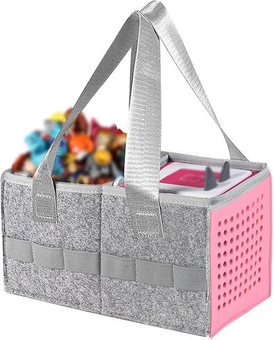 Carrying Case for Toniebox Audio Player Starter Set,Travel Felt Cloth Musical Toy Folding Hand Bag for Tonie Starter Set and Tonies Figures (Green) in Saudi Arabia