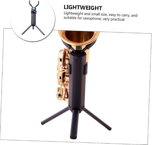 Foldable Alto Saxophone Storage Rack Stand Lightweight Portable Sax Bracket with Stable Tabletop Design Easy Carry Black Saxophone Holder for Home and Music Classroom Use in Saudi Arabia