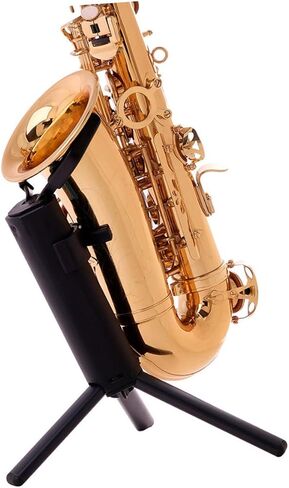 Foldable Alto Saxophone Storage Rack Stand Lightweight Portable Sax Bracket with Stable Tabletop Design Easy Carry Black Saxophone Holder for Home and Music Classroom Use in Saudi Arabia