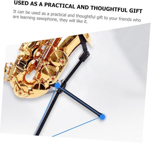 Foldable Alto Saxophone Stand Practical Display Rack for Home Music Rooms and Performances Black Sax Holder Gift for Saxophone Players in Kuwait