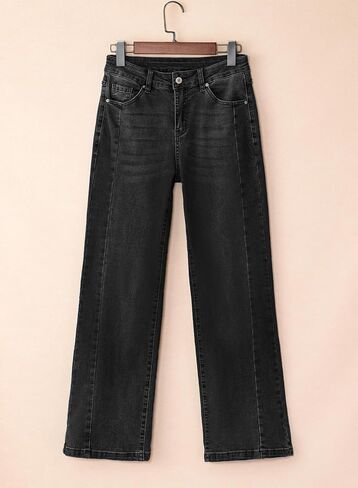 Sidefeel Women's High Waist Zimbaplatinum Jeans Stretch Skinny Slims Ankle Bootcut Jeans with Pockets in Saudi Arabia