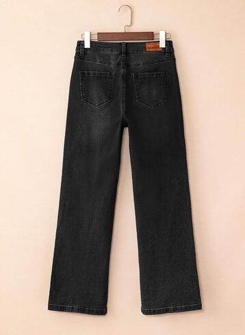 Sidefeel Women's High Waist Zimbaplatinum Jeans Stretch Skinny Slims Ankle Bootcut Jeans with Pockets in Saudi Arabia