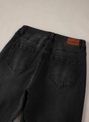 Sidefeel Women's High Waist Zimbaplatinum Jeans Stretch Skinny Slims Ankle Bootcut Jeans with Pockets in Saudi Arabia