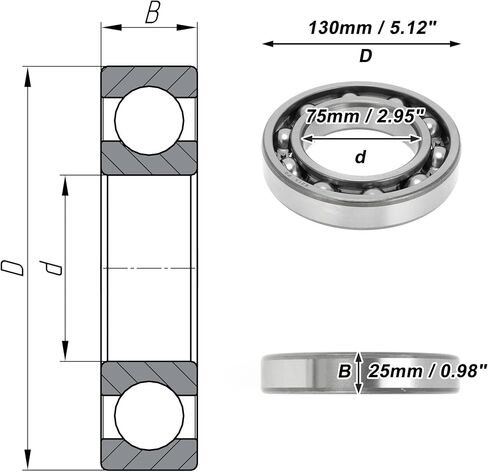 ACROPIX 6824 محامل كرة أخدود عميقة P0 120x150x16mm محامل مشحمة in Kuwait