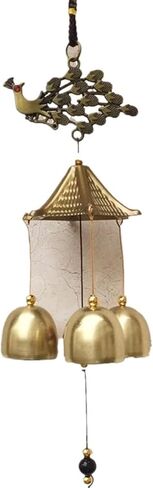 Chimes Copper Wind Bell - Outdoor Yard Garden Decorative Door Bell for Home & Car Hanging Decor ﻿(S2 Wind Chime) in Saudi Arabia