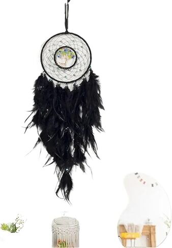 Dream Catcher Tree of Life Wall Hanging Decor Wind Chimes - Boho Decor Dreamcatcher Ornaments(11-Without Lights) in Kuwait