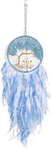 Dream Catcher Tree of Life Wall Hanging Decor Wind Chimes - Boho Decor Dreamcatcher Ornaments(11-Without Lights) in Kuwait