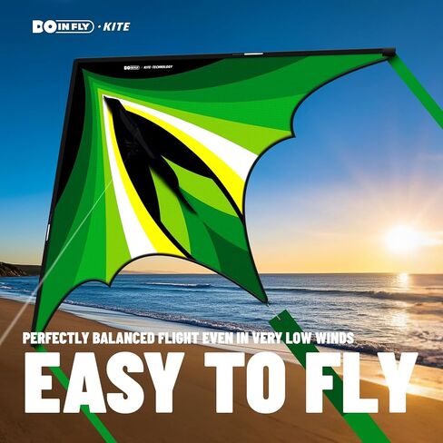 Doinfly- Super Barge Rainbow Delta Kite ، متينة وسهلة للغاية للطيران والمستقرة وسهلة التجميع ، طائرة طائرة طائرة شاطئية ذات خط واحد مع ألعاب وأنشطة في الهواء الطلق. (Delta Rainbow Pro Kite) in Kuwait