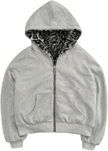 y2k zip up hoodie fur stack stack stack acit warm winter for men fur fur twhies streetwear streetwear streetwear in Saudi Arabia