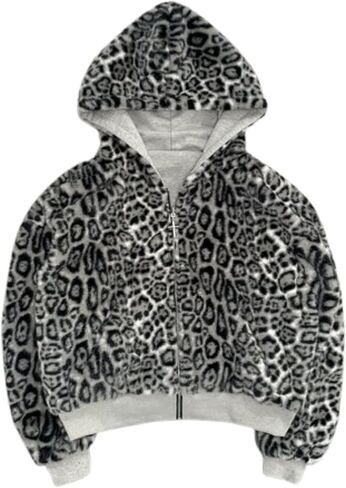 y2k zip up hoodie fur stack stack stack acit warm winter for men fur fur twhies streetwear streetwear streetwear in Saudi Arabia