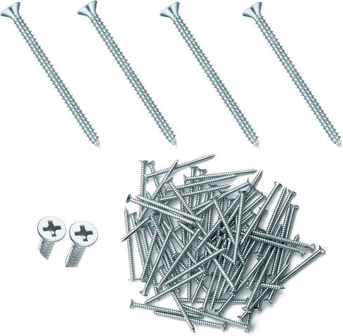 198pcs #6 x 1-1/4" Wood Screws Flat Head Phillips Zinc Coated Screws，Drywall Screws，High Hardness Carbon Steel Screws Used for Drywall，Sheetrock，Woodworking in Saudi Arabia
