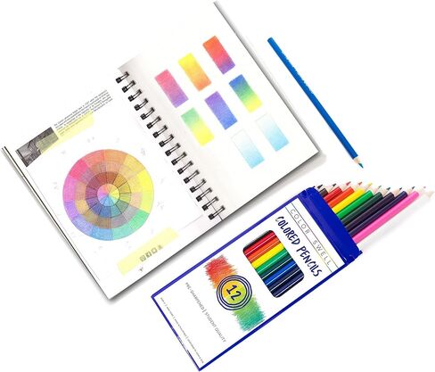 Color Swell Colored Pencil Pack 12 Count Assorted Vibrant Pre-Sharpened Colors Perfect for Kids, Teachers, Classrooms, and All Ages in Kuwait