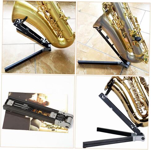 Portable Foldable Alto Saxophone Stand Lightweight Metal Sax Holder Rack for Home and Music Classroom Storage Pedestal Compatible with Alto Sax No Assembly Required in Saudi Arabia