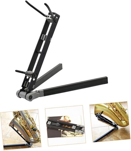 Portable Foldable Alto Saxophone Stand Lightweight Metal Sax Holder Rack for Home and Music Classroom Storage Pedestal Compatible with Alto Sax No Assembly Required in Saudi Arabia