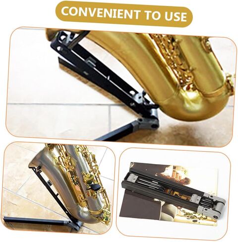 Portable Foldable Alto Saxophone Stand Lightweight Metal Sax Holder Rack for Home and Music Classroom Storage Pedestal Compatible with Alto Sax No Assembly Required in Saudi Arabia