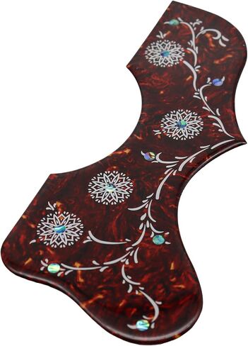 Acoustic Guitar Pickguard 2.4mm Super Scratch-Resistant Tortoise Red | Fits Martin D-28, Gibson J-45, J-200, SJ200, Taylor 314ce | Jumbo/Dreadnought Size | 3M Adhesive (Red-brown) in Saudi Arabia