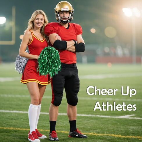 60PCS Cheerleading Pom Poms Plastic Spirited Fun Squad Pompoms with Handles Cheer Costume Accessory Hand Flowers for Rooters Cheering Team Party Game Dance Sports Match Performance Celebration in Saudi Arabia