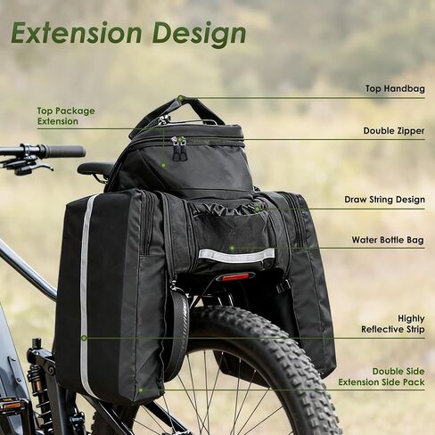Bike Bags for Bicycles Rear Rack 10L Bike Rack Bag Waterproof EVA Hard Shell Durable Bike Panniers Bike Bags Saddle Bag with Shoulder Strap Bike Accessories for Cycling Commuting, Outdoor Hiking in Saudi Arabia